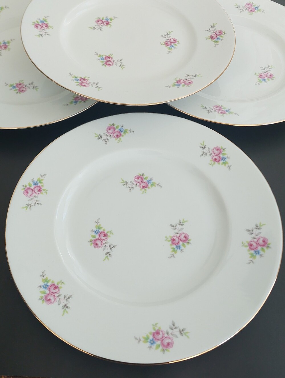 Vintage Graf von Henneberg JLMenau Porcelain Dinner Plates Set of 4